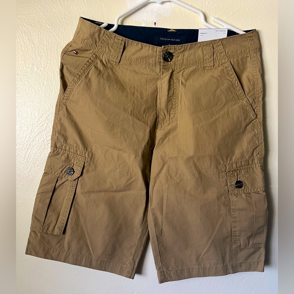 Tommy Hilfiger Boys’ Tan Chino Cargo Shorts